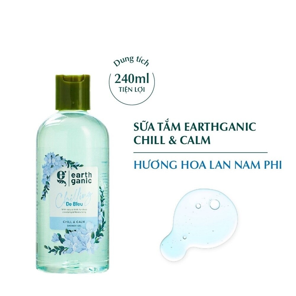 Gel Tắm Earthganic Chill & Calm Hương Hoa Lan Nam Phi 240ml