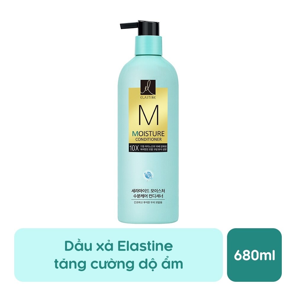 Dầu Xả Elastine Dành Cho Tóc Khô Và Xơ Ceramide Moisture Care 10X Conditioner 680ml