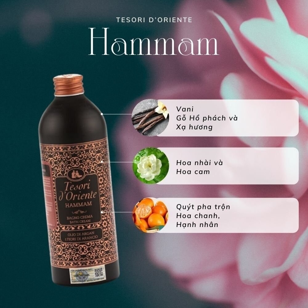 Sữa Tắm Tesori D'Oriente Nước Hoa Tinh Dầu Argan 500ml