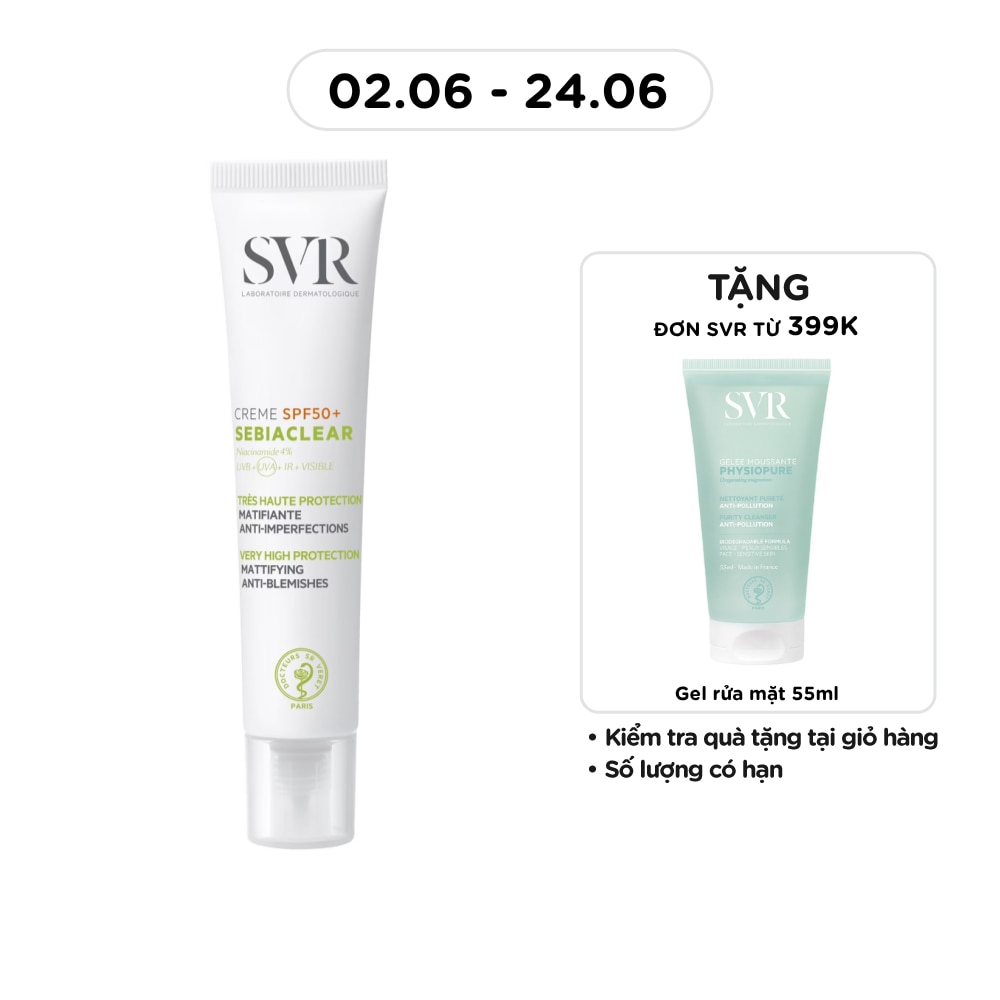 Kem Chống Nắng SVR Sebiaclear SPF50+ 40ml