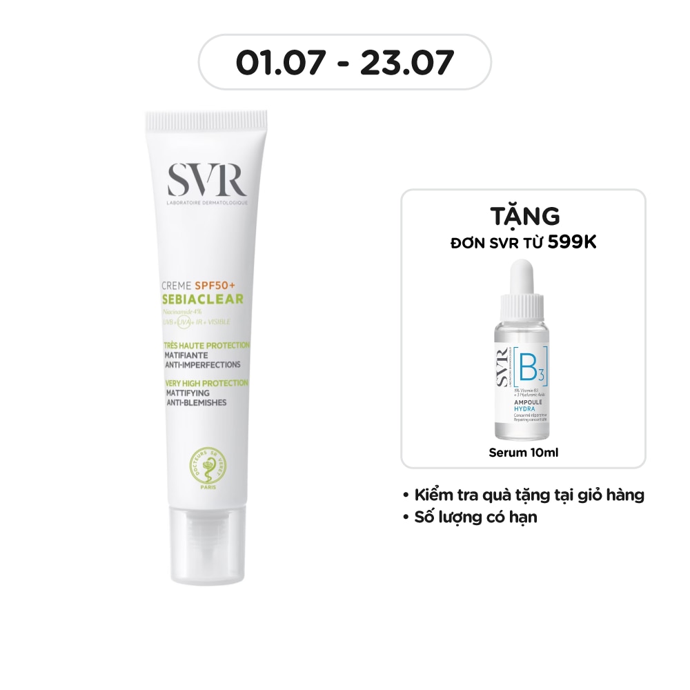 Kem Chống Nắng SVR Sebiaclear SPF50+ 40ml
