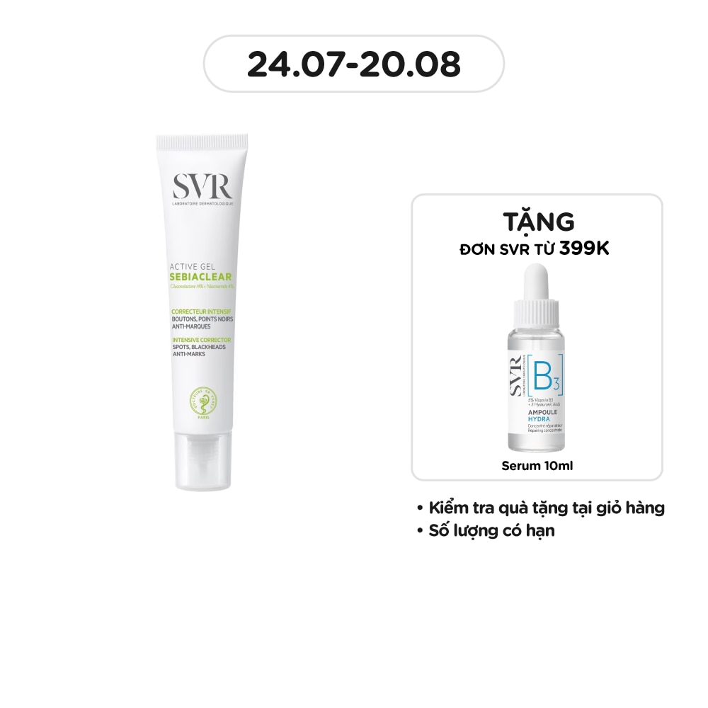 Gel Dưỡng Ẩm SVR Giảm Mụn Sebiaclear Active 40ml