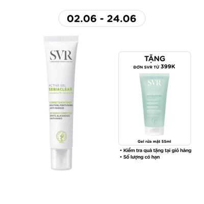 SVR - Gel Dưỡng Ẩm SVR Giảm Mụn Sebiaclear Active 40ml
