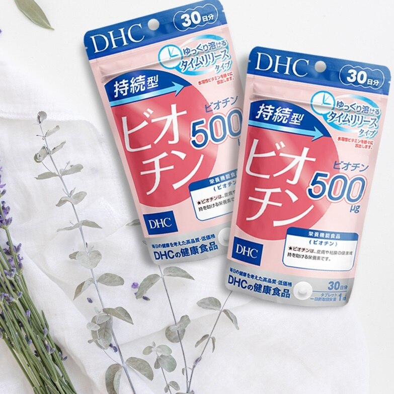 Thực Phẩm Bảo Vệ Sức Khỏe Viên Uống DHC Biotin Hỗ Trợ Làm Đẹp Tóc Và Móng Sustained Release 30 Viên