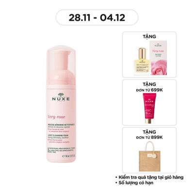 NUXE Sữa Rửa Mặt Nuxe Tạo Bọt Chiết Xuất Hoa Hồng Very Rose Light Cleansing Foam 150ml