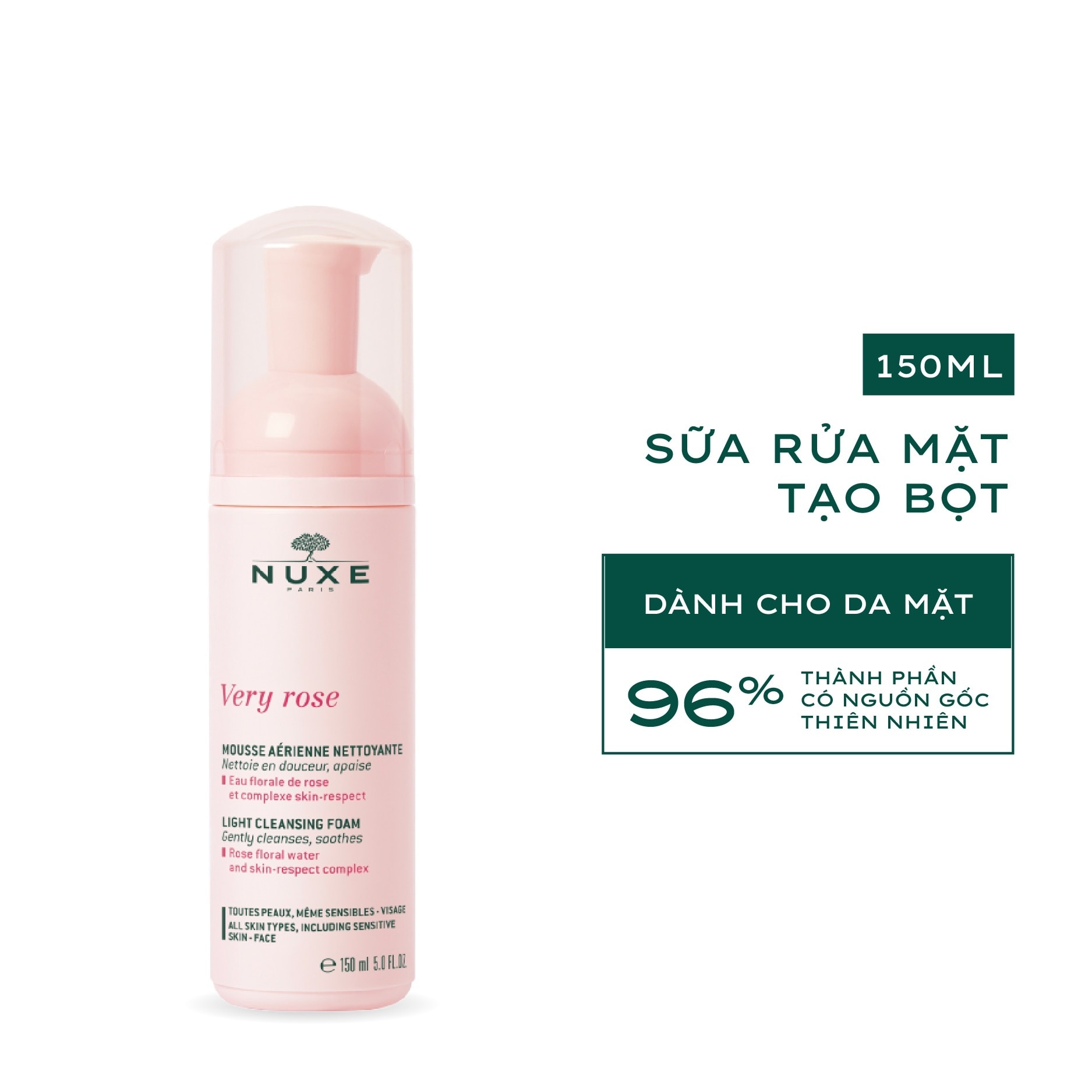 Nuxe Very Rose Light Cleansing Foam 150ml