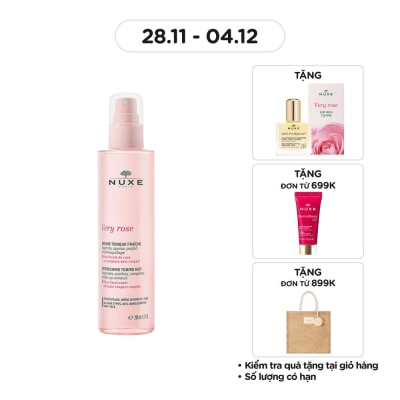 NUXE Xịt Khoáng Nuxe Dưỡng Ẩm Chiết Xuất Hoa Hồng Very Rose Refreshing Toning Mist 200ml