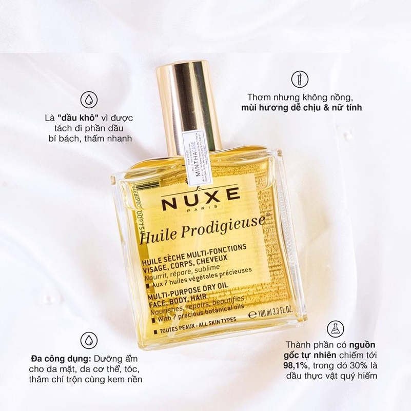 Dầu Dưỡng Da Nuxe Huile Prodigieuse Multi-Purpose Dry Oil 100ml