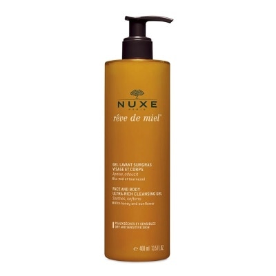 NUXE Gel Tắm Và Rửa Mặt Nuxe Chiết Xuất Mật Ong Reve De Miel Face and Body Ultra Rich Cleansing Gel 400ml