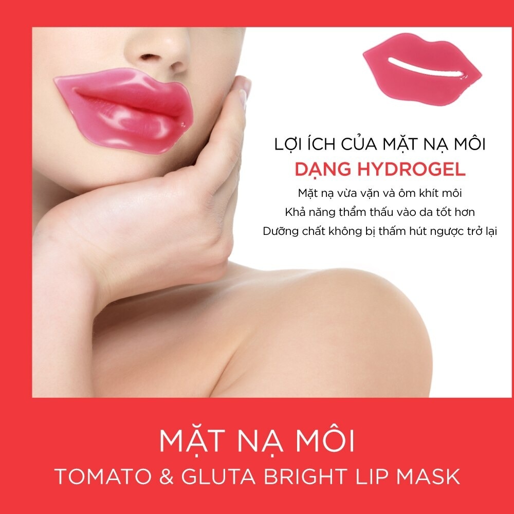 Mặt Nạ Môi Baby Bright Tomato & Gluta Bright Lip Mask 10g