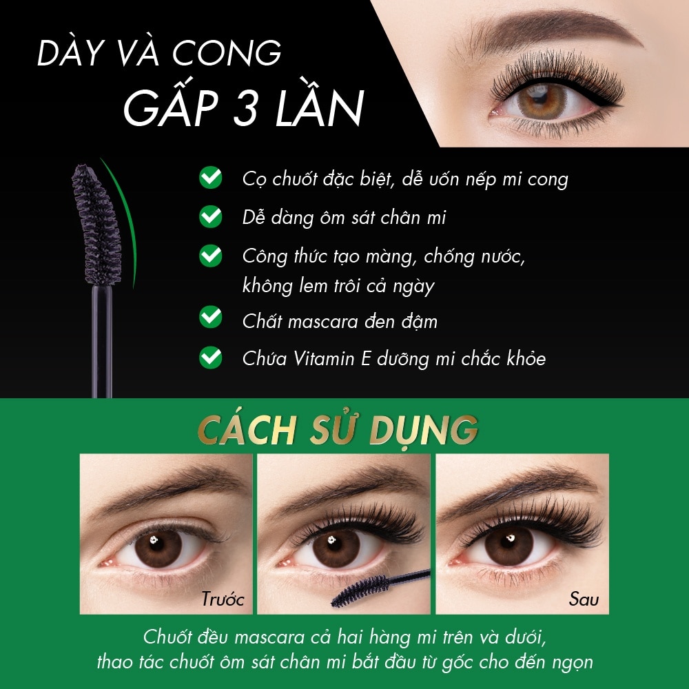 Mascara BROWIT Lift & Lock Mascara 6g .# Sexy Black image