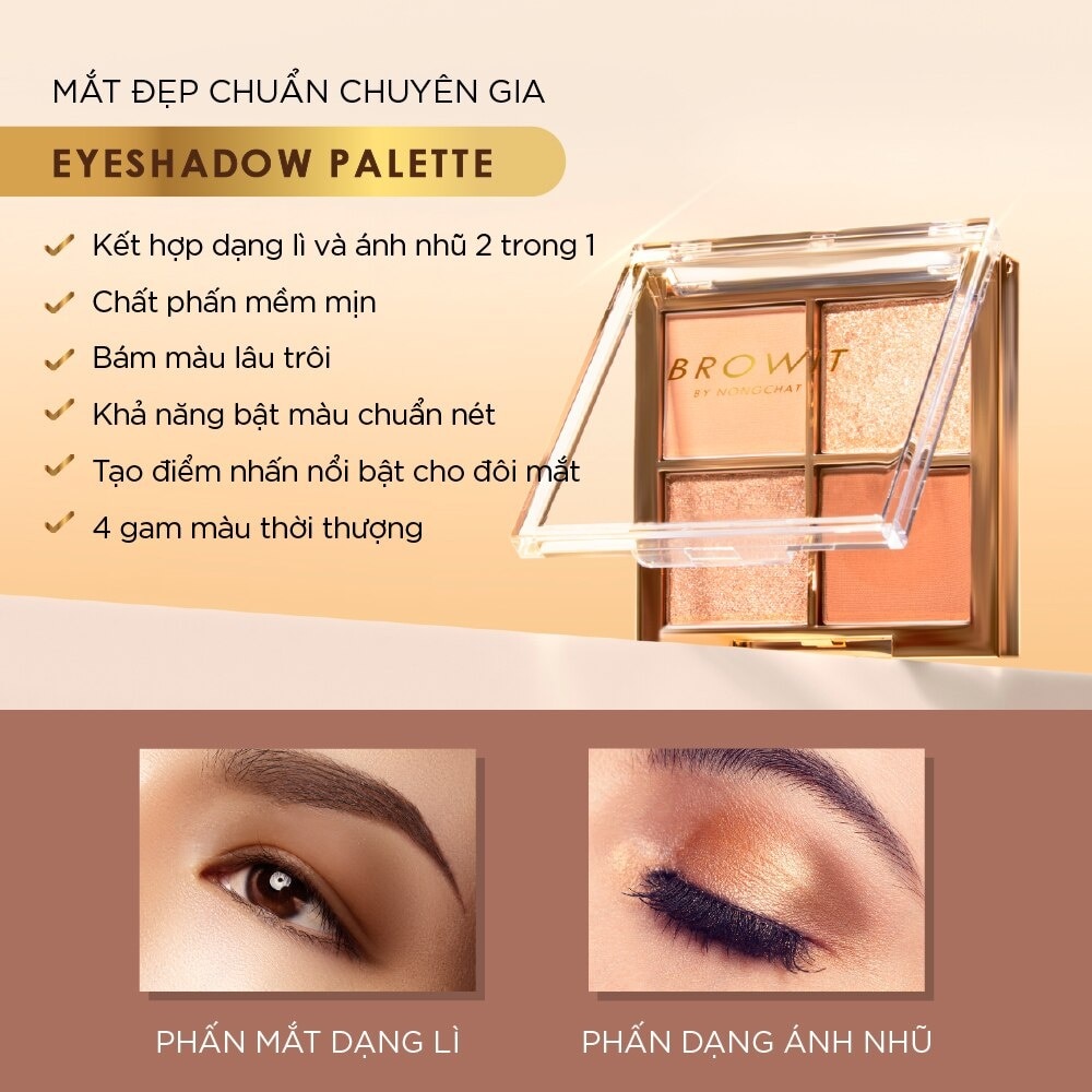 Bảng Phấn Mắt 4 Ô BROWIT Eyeshadow Palette 4g .# Coco Glam