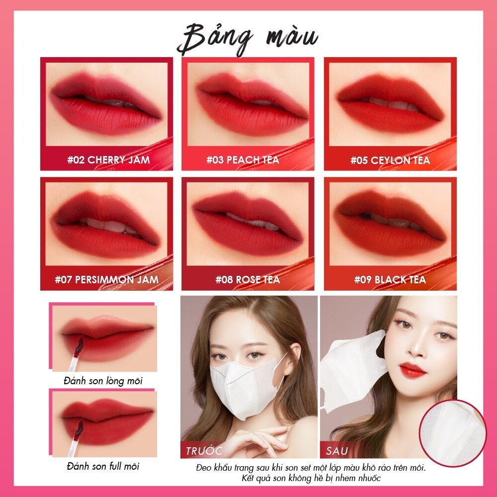 Mask Friendly Lip Tint 2.5g .#07 Persimmon Jam