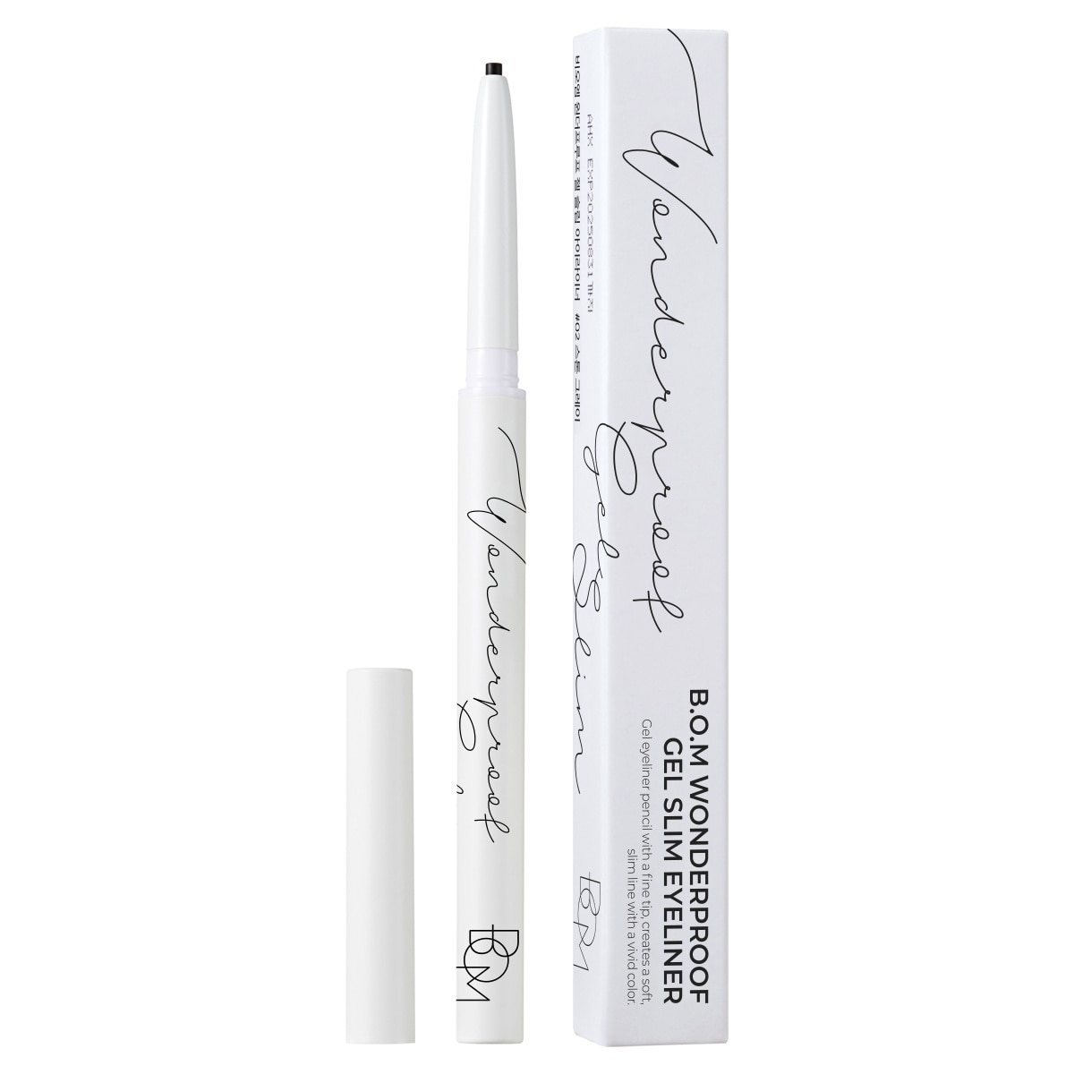Chì Kẻ Mắt BOM Siêu Mảnh Lâu Trôi Wonderproof Gel Slim 0.1g .#01 Midnight Black Màu Đen Sống Động