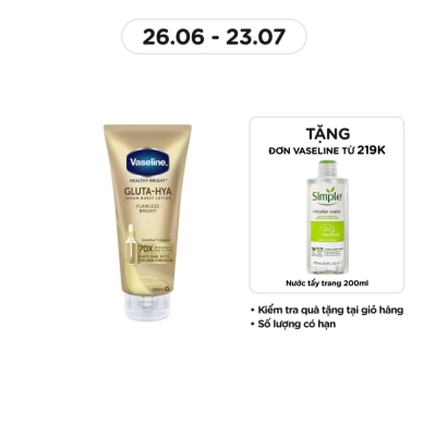 VASELINE Serum Dưỡng Thể Vaseline Healthy Bright Gluta Hya Burst UV Lotion Flawless Bright 300ml