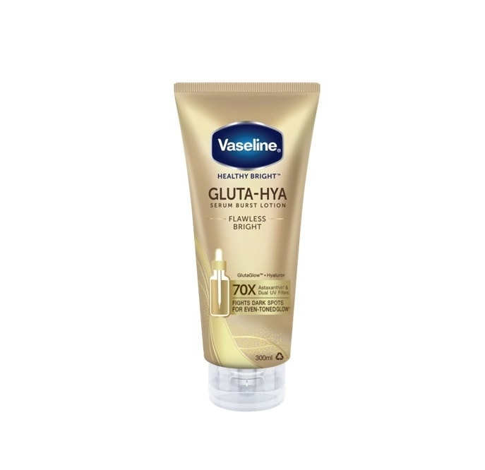 Serum Dưỡng Thể Vaseline Healthy Bright Gluta Hya Burst UV Lotion Flawless Bright 300ml