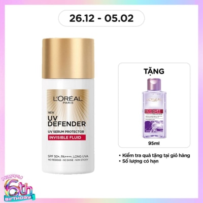 L'OREAL PARIS Dưỡng Chất Chống Nắng L'Oreal Paris Uv Defender Serum Protector Invisible Fluid 50ml