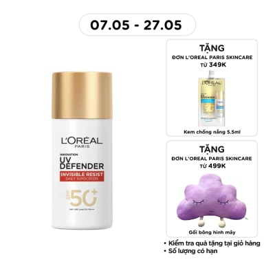 L'OREAL PARIS - Dưỡng Chất Chống Nắng L'Oreal Paris Uv Defender Serum Protector Invisible Fluid 50ml