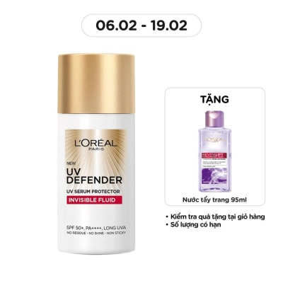 L'OREAL PARIS Dưỡng Chất Chống Nắng L'Oreal Paris Uv Defender Serum Protector Invisible Fluid 50ml