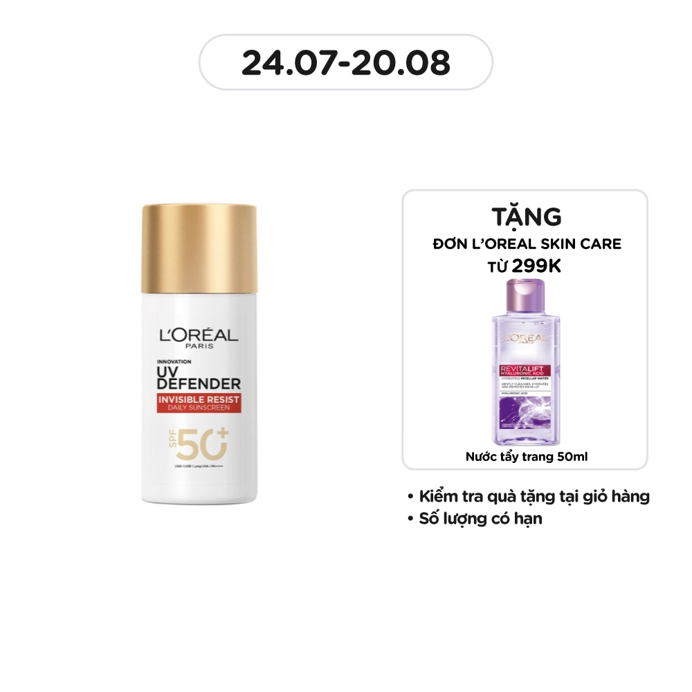Dưỡng Chất Chống Nắng L'Oreal Paris Uv Defender Serum Protector Invisible Fluid 50ml