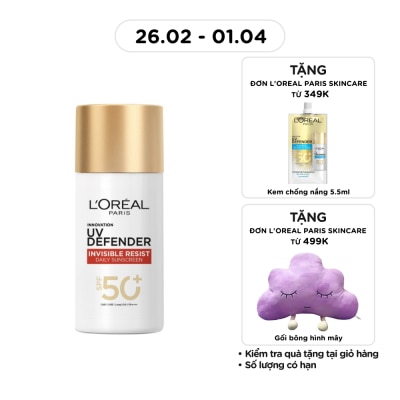 L'OREAL PARIS Dưỡng Chất Chống Nắng L'Oreal Paris Uv Defender Serum Protector Invisible Fluid 50ml