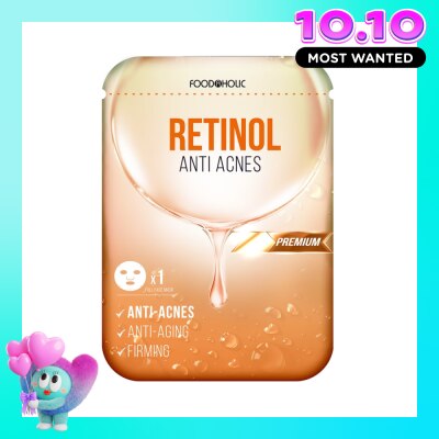 FOODAHOLIC Mặt Nạ Foodaholic Giảm Mụn Kháng Viêm Retinol Anti Acne 23ml image