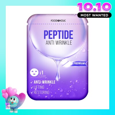 FOODAHOLIC Mặt Nạ Foodaholic Trẻ Hoá Lấp Đầy Vết Nhăn Peptide Anti Wrinkle Mask 23ml image