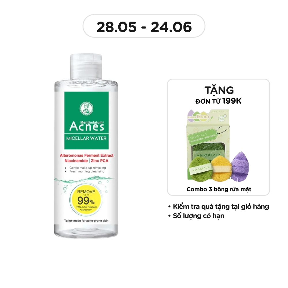 Dung Dịch Tẩy Trang Acnes Micellar Water Làm Sạch Dịu Nhẹ 200ml