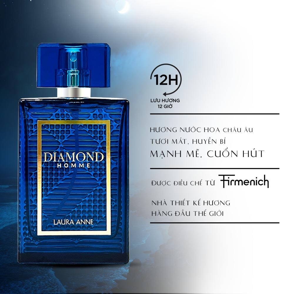 Nước Hoa Nam Laura Anne Diamond Homme 45ml .# Dark Blue