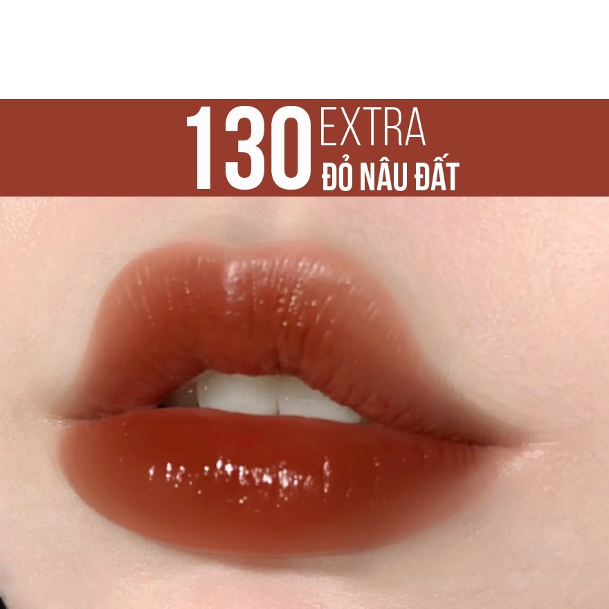 Son Kem Bóng Maybelline Super Stay Vinyl Ink 4.2ml .#130 Extra Đỏ Nâu Đất