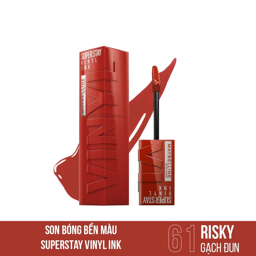 MAYBELLINE NEW YORK Super Stay Vinyl Ink 4.2ml .#61 Risky