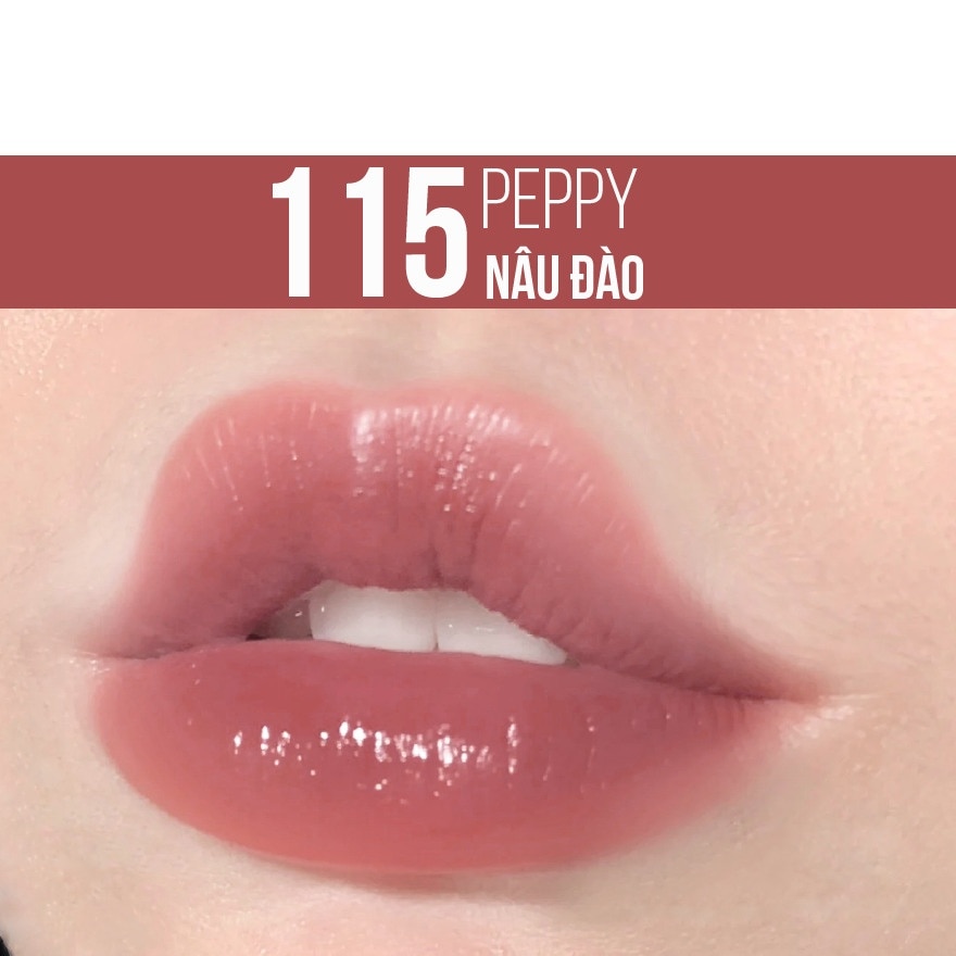 Son Kem Bóng Maybelline Super Stay Vinyl Ink 4.2ml .#115 Peppy Nâu Đào