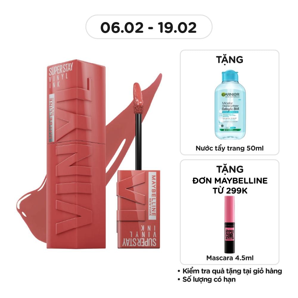 Son Kem Bóng Maybelline Super Stay Vinyl Ink 4.2ml .#62 Irresistible Nude Đất