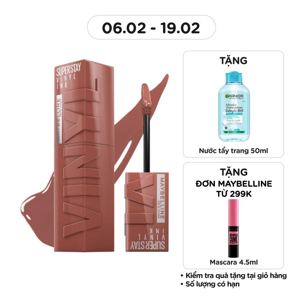 Son Kem Bóng Maybelline Super Stay Vinyl Ink 4.2ml .#120 Punchy Cam Đất