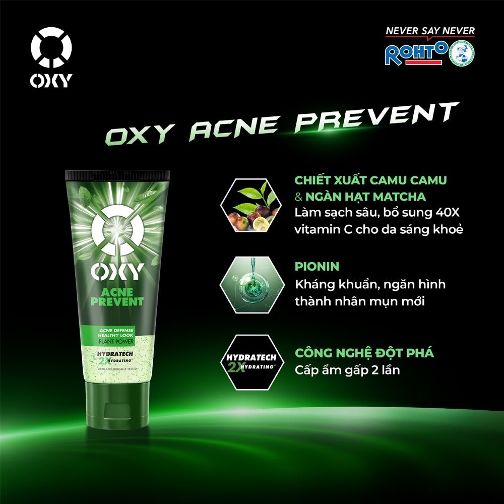 Gel Rửa Mặt Oxy Sạch Sâu Ngừa Mụn Sáng Khỏe Acne Prevent 100g