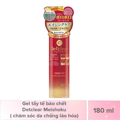 MEISHOKU Gel Tẩy Tế Bào Chết Meishoku Detclear Chăm Sóc Da Chống Lão Hóa Bright & Peel Aging Care Peeling Jelly 180ml