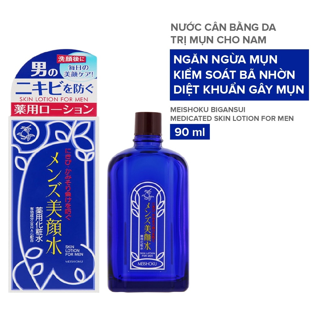 Nước Cân Bằng Meishoku Bigansui Ngăn Ngừa Mụn Dành Cho Nam 90ml