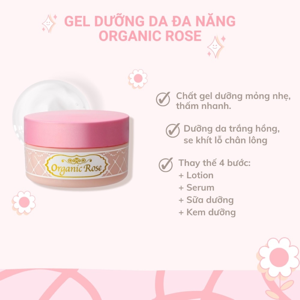 Gel Dưỡng Da Meishoku Organic Rose Skin Conditioning Gel 90g