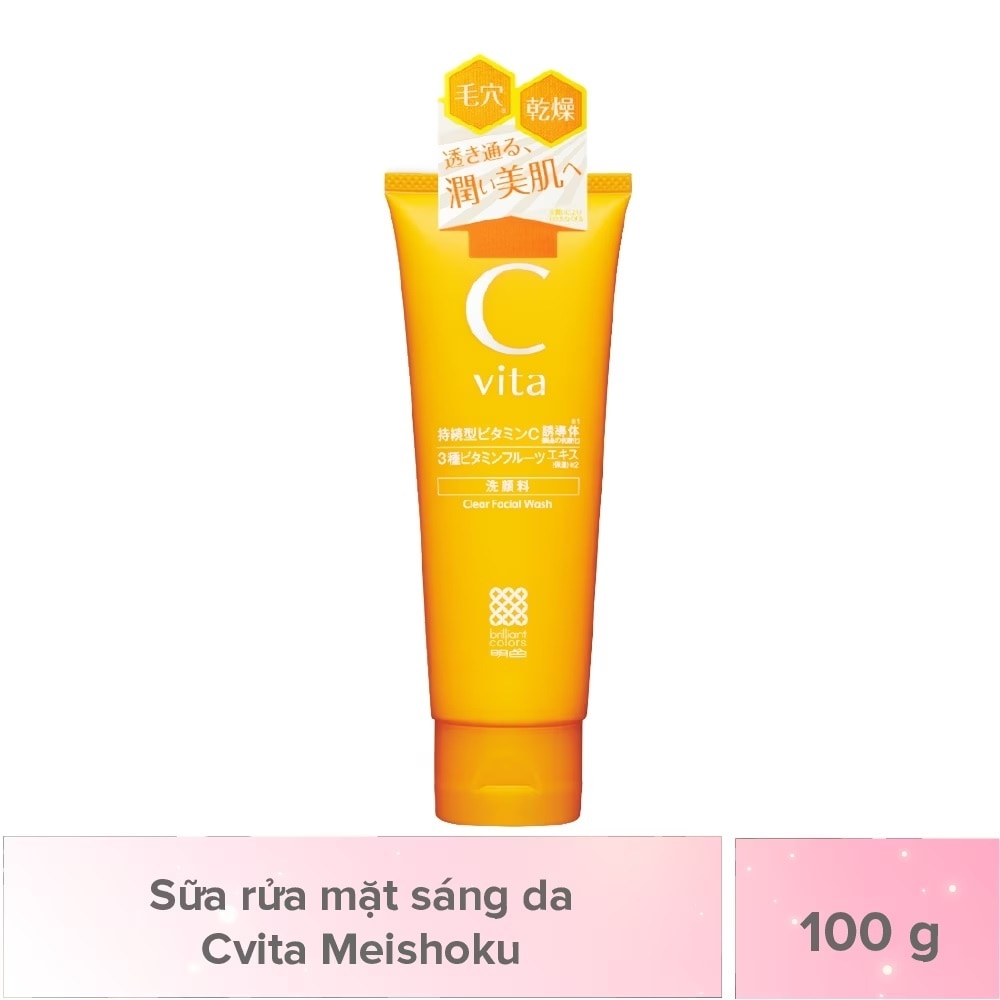 Sữa Rửa Mặt Meishoku C Vita Sáng Da Clear Facial Wash 100g