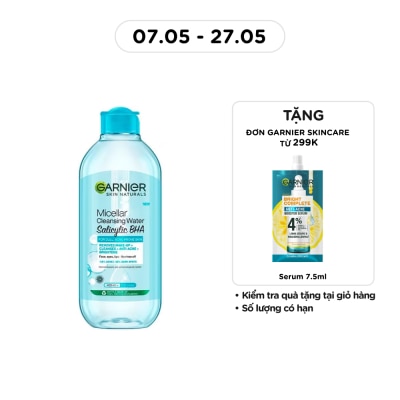 GARNIER - Nước Tẩy Trang Garnier Micellar Cleansing Water Salicylic BHA 400ml
