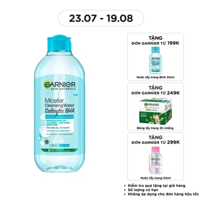 GARNIER - Nước Tẩy Trang Garnier Micellar Cleansing Water Salicylic BHA 400ml image