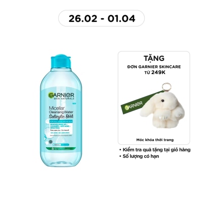 GARNIER Nước Tẩy Trang Garnier Micellar Cleansing Water Salicylic BHA 400ml