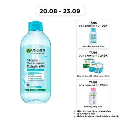 GARNIER - Nước Tẩy Trang Garnier Micellar Cleansing Water Salicylic BHA 400ml image