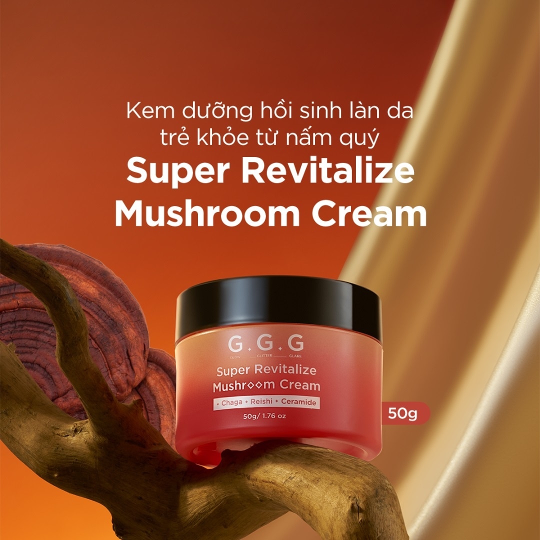 Kem Dưỡng GGG Dịu Da, Phục Hồi, Trẻ Hóa Da Từ Nấm Chaga Và Linh Chi Super Revitalize Mushroom 50g