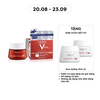 VICHY - Kem Dưỡng Ban Đêm Vichy Sáng Da, Mờ Thâm Nám Liftactiv Collagen Specialist Night 50ml image
