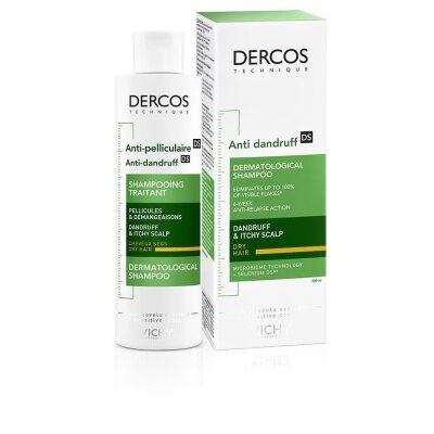 VICHY Dercos Technique Anti - Dandruff DS Dermatological Shampoo Dandruff & Itchy Scalp 200ml