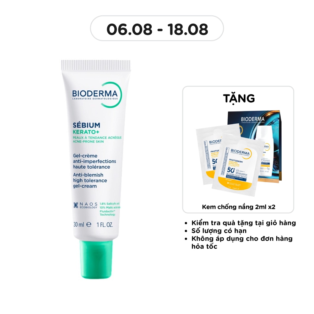 Kem Dưỡng Bioderma Sébium Kerato+ Giảm Mụn Ngừa Thâm Mụn 30ml image