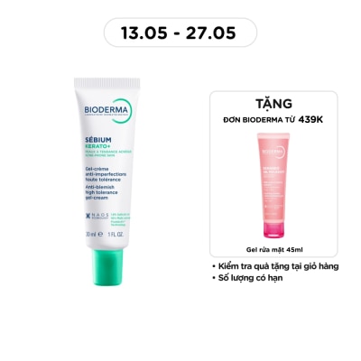BIODERMA - Kem Dưỡng Bioderma Sébium Kerato+ Giảm Mụn Ngừa Thâm Mụn 30ml