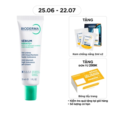 BIODERMA - Kem Dưỡng Bioderma Sébium Kerato+ Giảm Mụn Ngừa Thâm Mụn 30ml