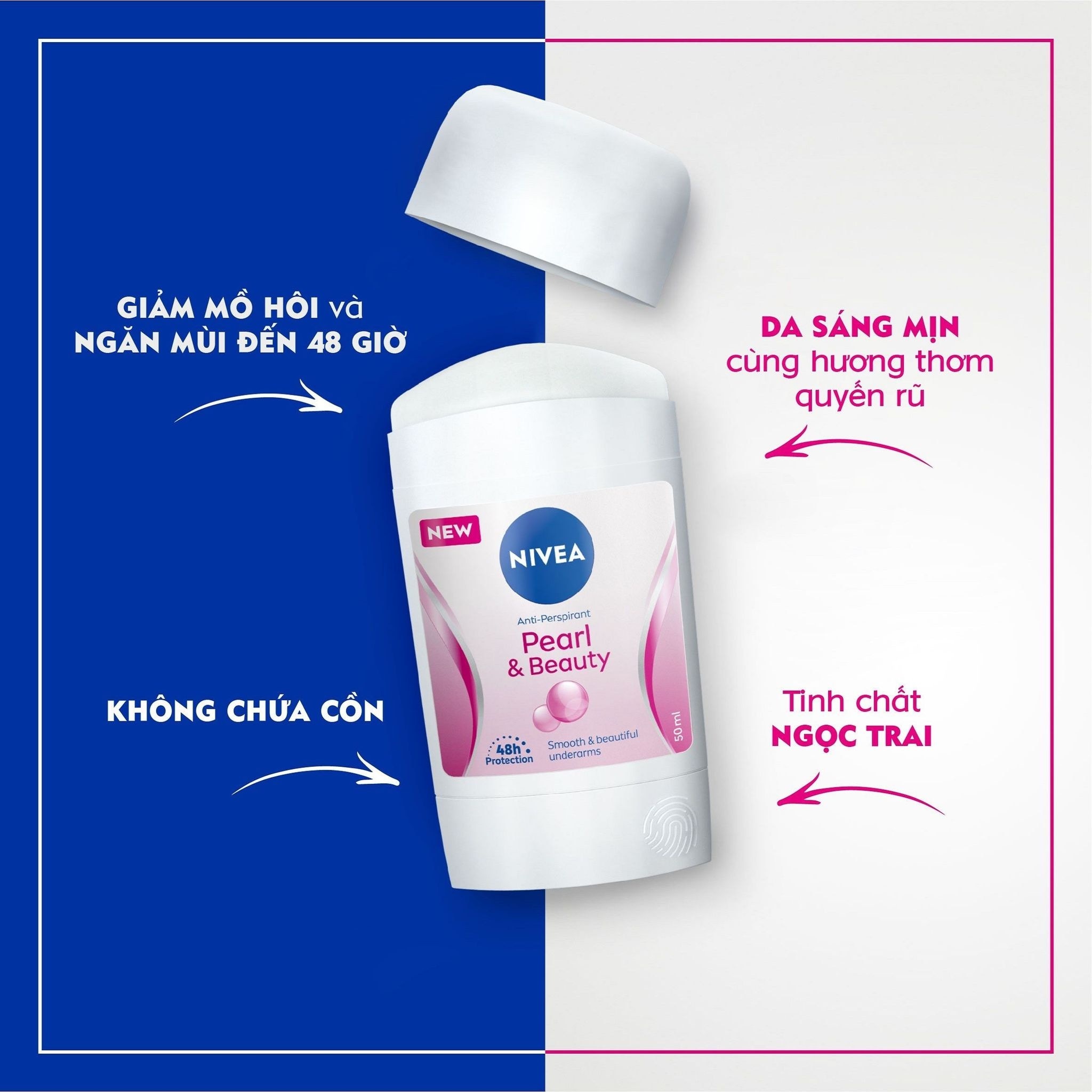 Sáp Ngăn Mùi Nivea Ngọc Trai Đẹp Quyến Rũ 50ml